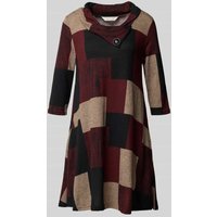Apricot Relaxed Fit Kleid in Strick-Optik in Bordeaux, Größe XS von Apricot