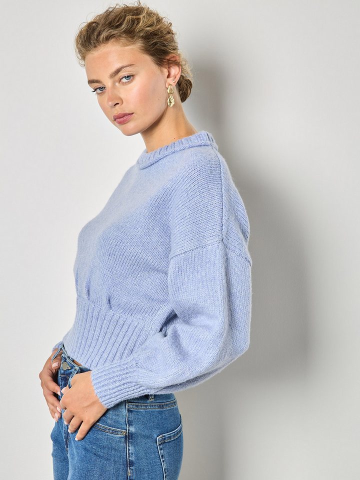 Apricot Rundhalspullover Strickpullover mit Abnähern von Apricot