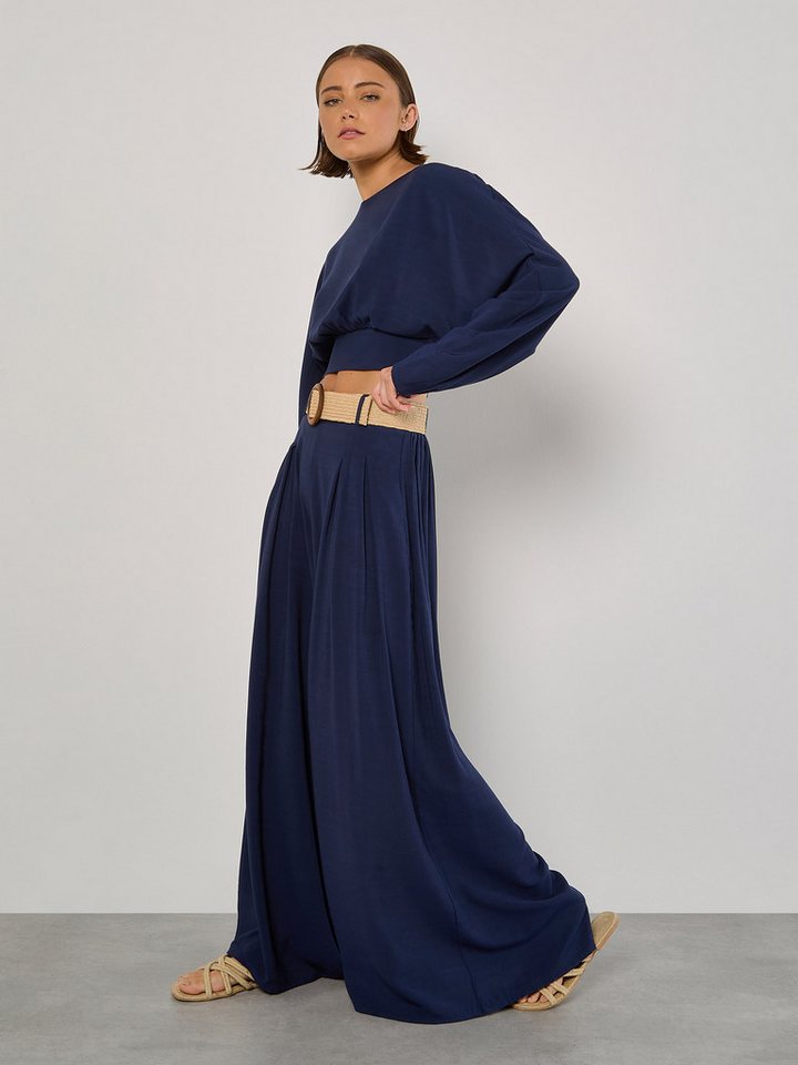 Apricot Stoffhose Palazzo-Hose (mit Gürtel) mit Faltengürtel von Apricot