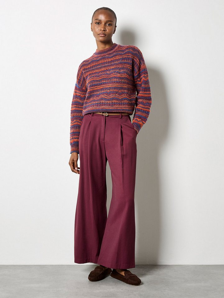 Apricot Streifenpullover ohne Verschluss aus Pointellestrick von Apricot