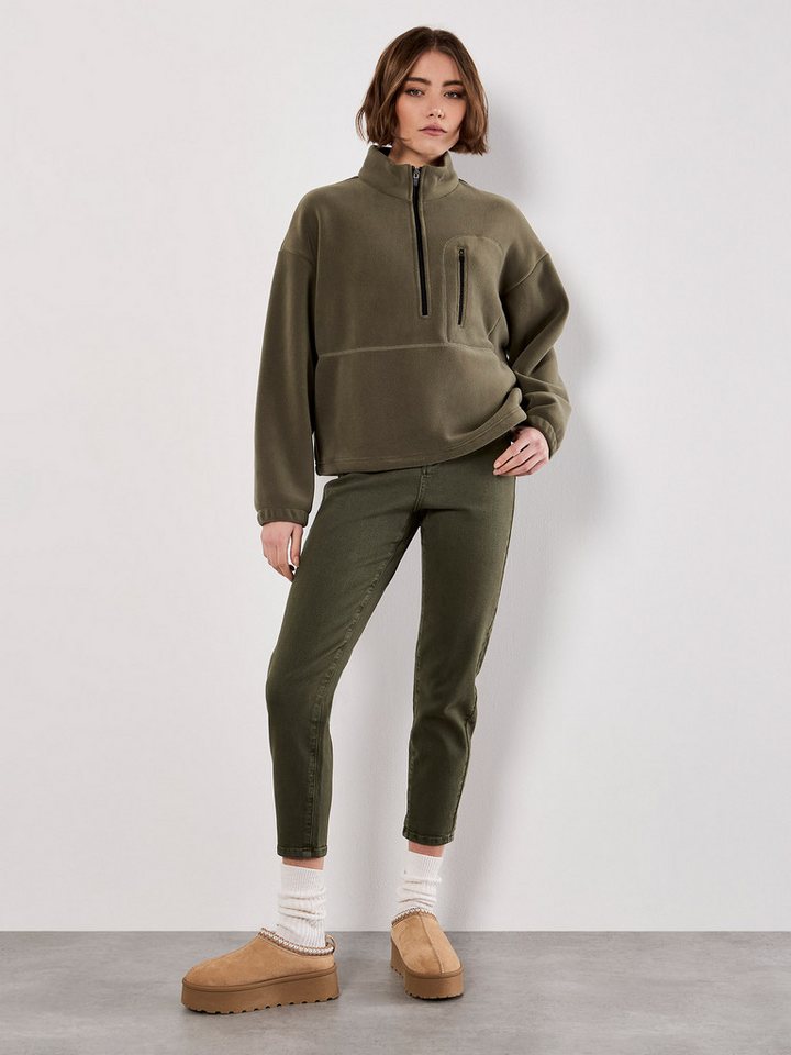 Apricot Strickfleece-Pullover Fleecepullover mit Reißverschlusstasche von Apricot