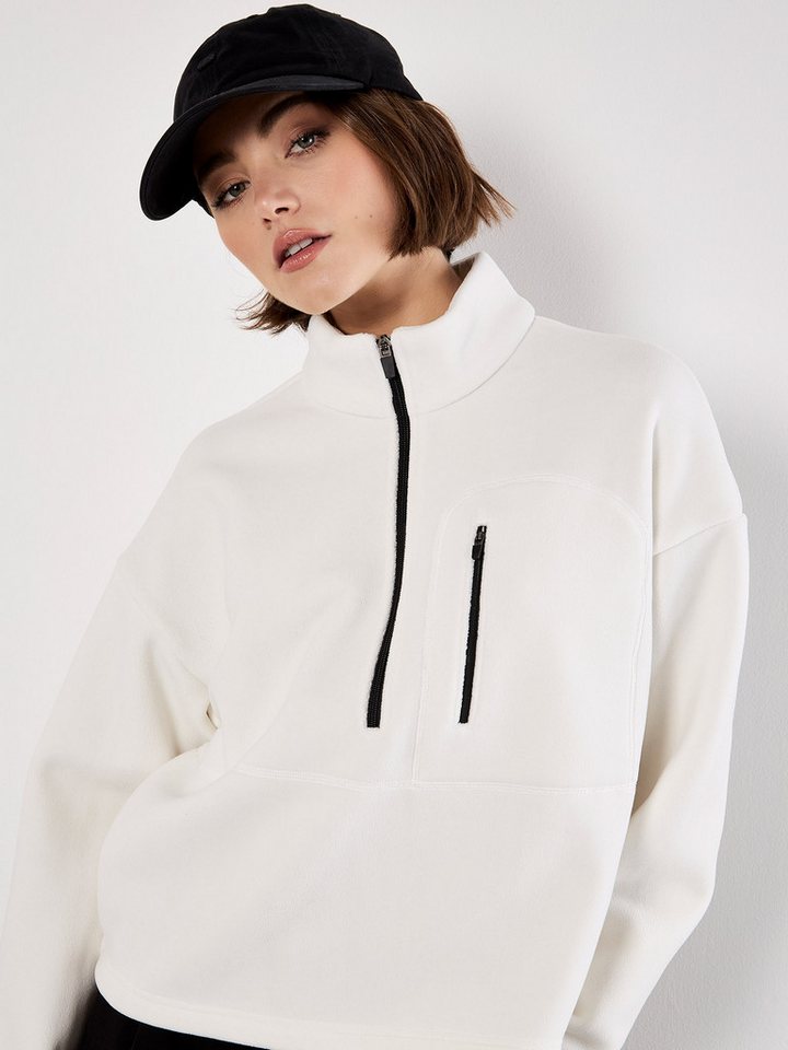 Apricot Strickfleece-Pullover Fleecepullover mit Reißverschlusstasche von Apricot