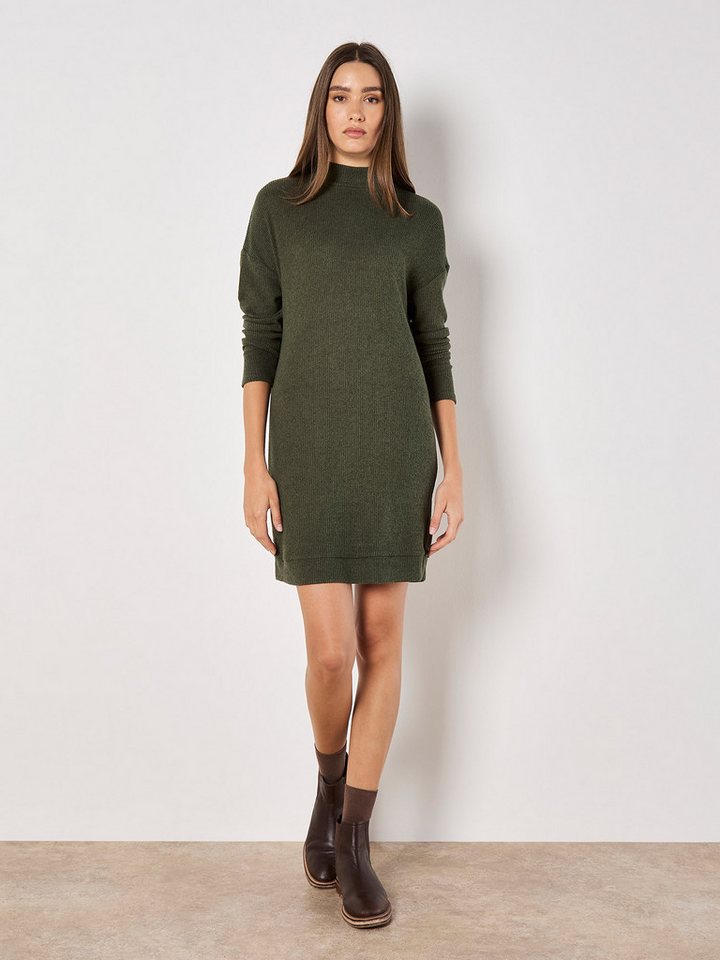 Apricot Strickkleid Minikleid aus Rippenstrick (1-tlg) mit Rollkragen von Apricot