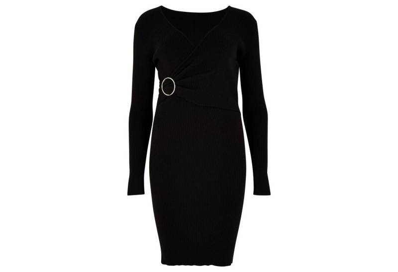 Apricot Strickkleid Wickeloptik-Minikleid (1-tlg) mit dekorativer Schnalle von Apricot