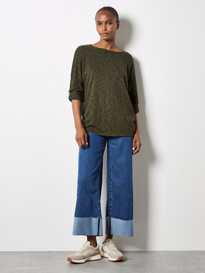Apricot Strickpullover Feinstrick Pullover mit meliertem Muster von Apricot