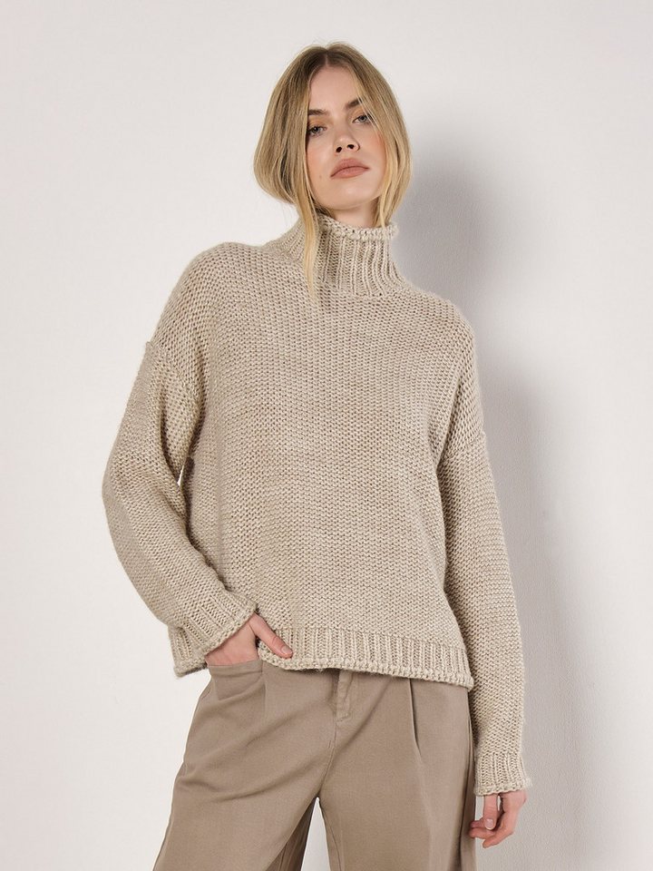 Apricot Strickpullover Grobstrick-Pullover in oversized Passform von Apricot