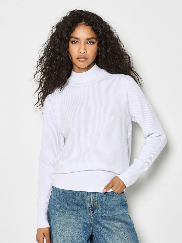 Apricot Strickpullover Pullover mit Stehkragen in Rippstrick Apricot Strickpullover Pullover mit Stehkragen in Rippstrick von Apricot