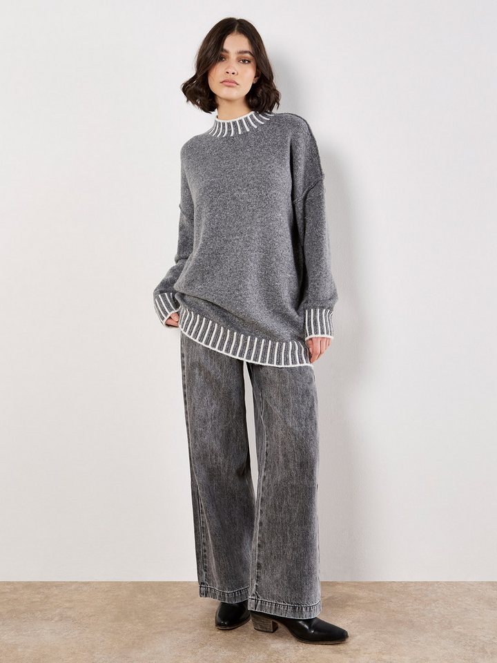 Apricot Strickpullover Strickpullover in Oversized-Form von Apricot