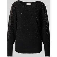 Apricot Strickpullover mit Rundhalsausschnitt in Black, Größe XXL von Apricot