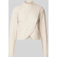 Apricot Strickpullover mit gerippten Abschlüssen in Offwhite, Größe XXL von Apricot