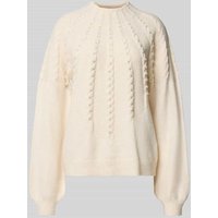 Apricot Strickpullover mit gerippten Abschlüssen in Sand, Größe XL von Apricot