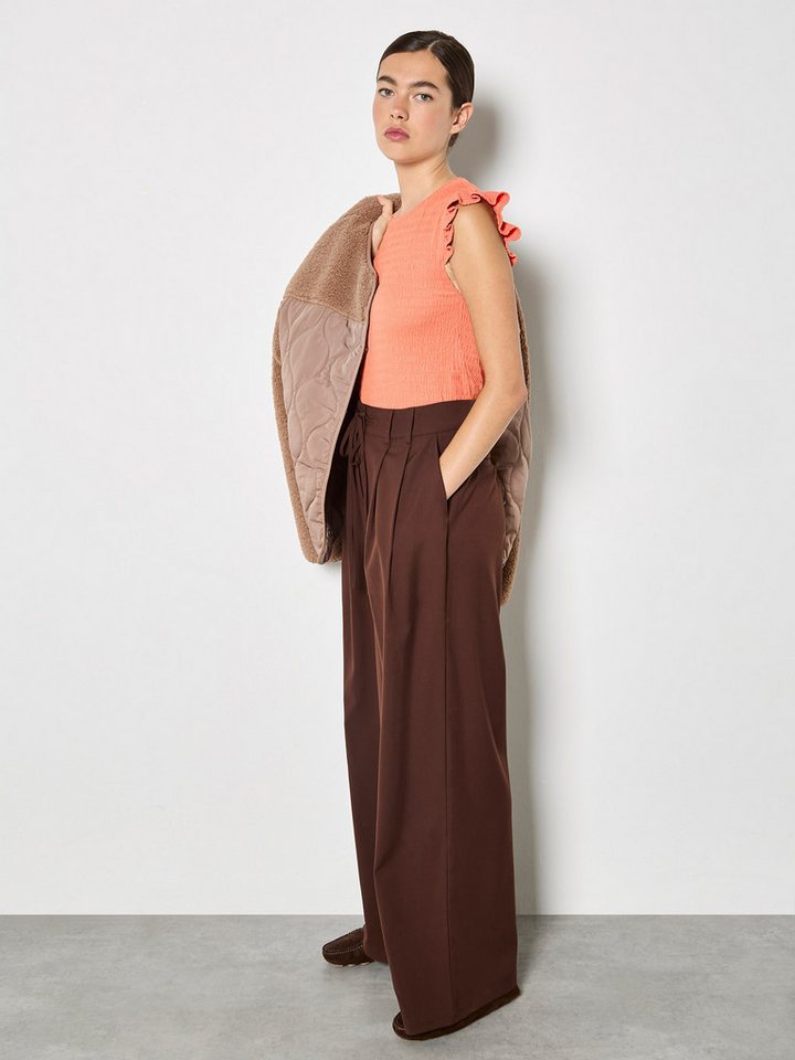 Apricot T-Shirt T-Shirt aus strukturiertem Jersey mit Rüschenärmeln von Apricot