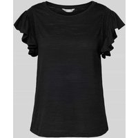 Apricot T-Shirt mit Strukturmuster in Black, Größe XS von Apricot