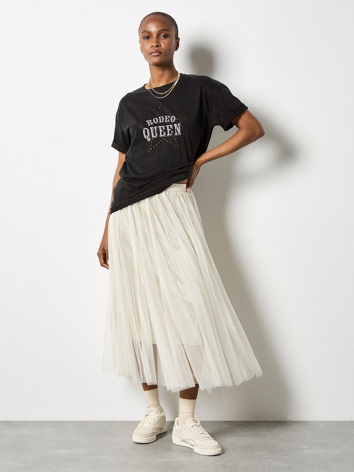 Apricot Tüllrock Tüllrock aus schimmernder Meshware von Apricot