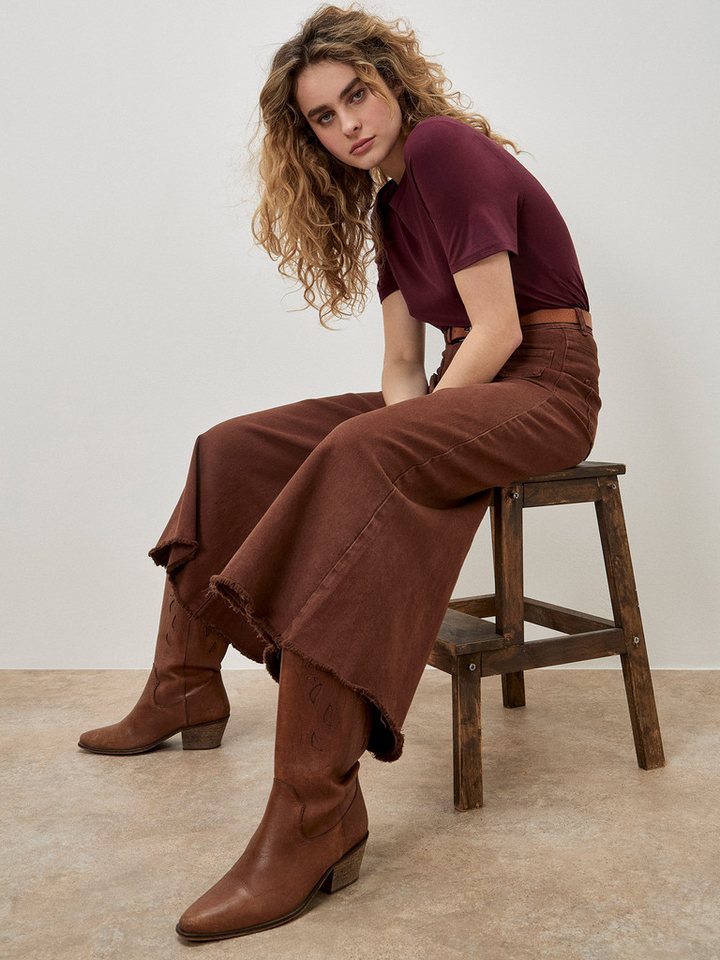 Apricot Weite Jeans 7/8-Jeans, mit weitem Bein von Apricot