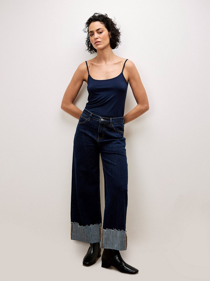 Apricot Weite Jeans Mid waist Jeans mit breitem Umschlag von Apricot