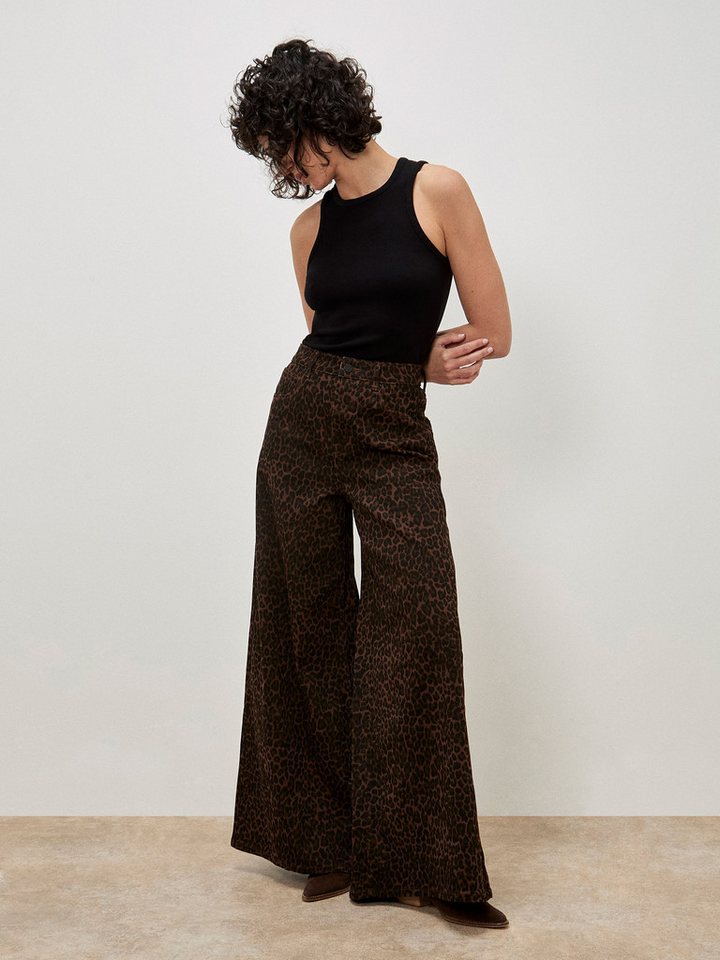 Apricot Weite Jeans Weite Jeans mit Leo-Print von Apricot