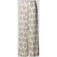 Apricot Wide Leg Stoffhose mit Webmuster in Taupe, Größe XS von Apricot