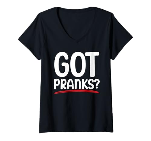 Damen April Fools Day Funny Prank Witze Prankster Humor April 1 T-Shirt mit V-Ausschnitt von April Fools Day Prankster Humor