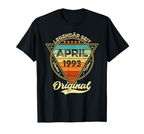 Damen Legendär seit April 1993 32.Geburtstag Junge 32 Jahre T-Shirt Damen Legendär seit April 1993 32.Geburtstag Junge 32 Jahre T-Shirt von April Jahrgang 1993 Geburtstag