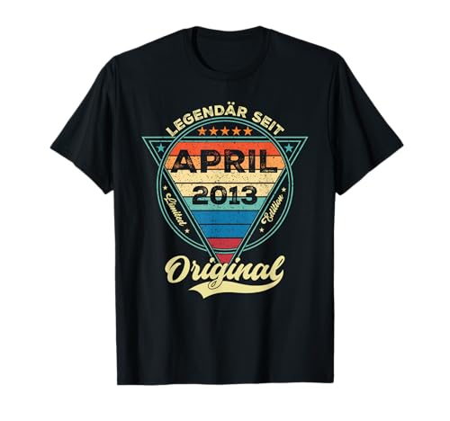 Damen Legendär seit April 2013 12.Geburtstag Junge 12 Jahre T-Shirt von April Jahrgang 2013 Geburtstag