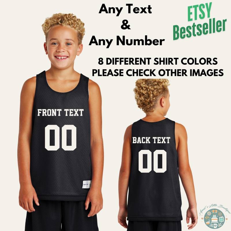 Basketball Jersey Personalisierte Jugend Name & Nummer Kinder Sport Uniform Tank Top Geschenk von AprilsLittleBoutique