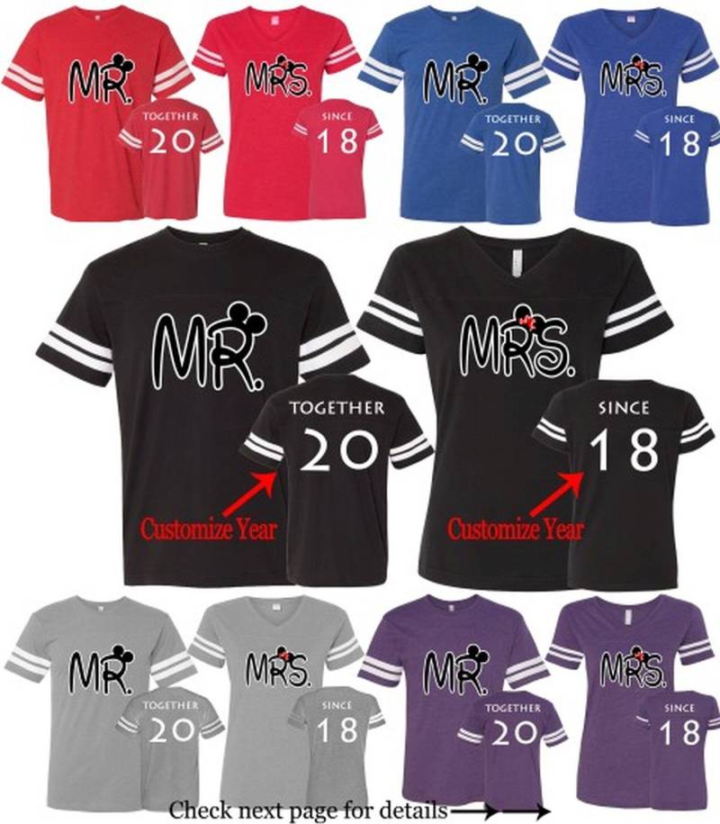 Custom Mr. & Mrs. Couple Shirts Personalisiertes Jubiläumsjahresset von AprilsLittleBoutique