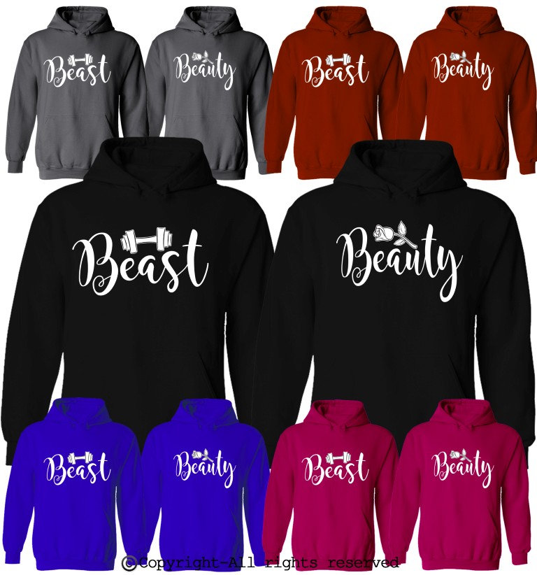 Die Schöne Und Das Biest Paar Hoodies - 2Er-Set von AprilsLittleBoutique