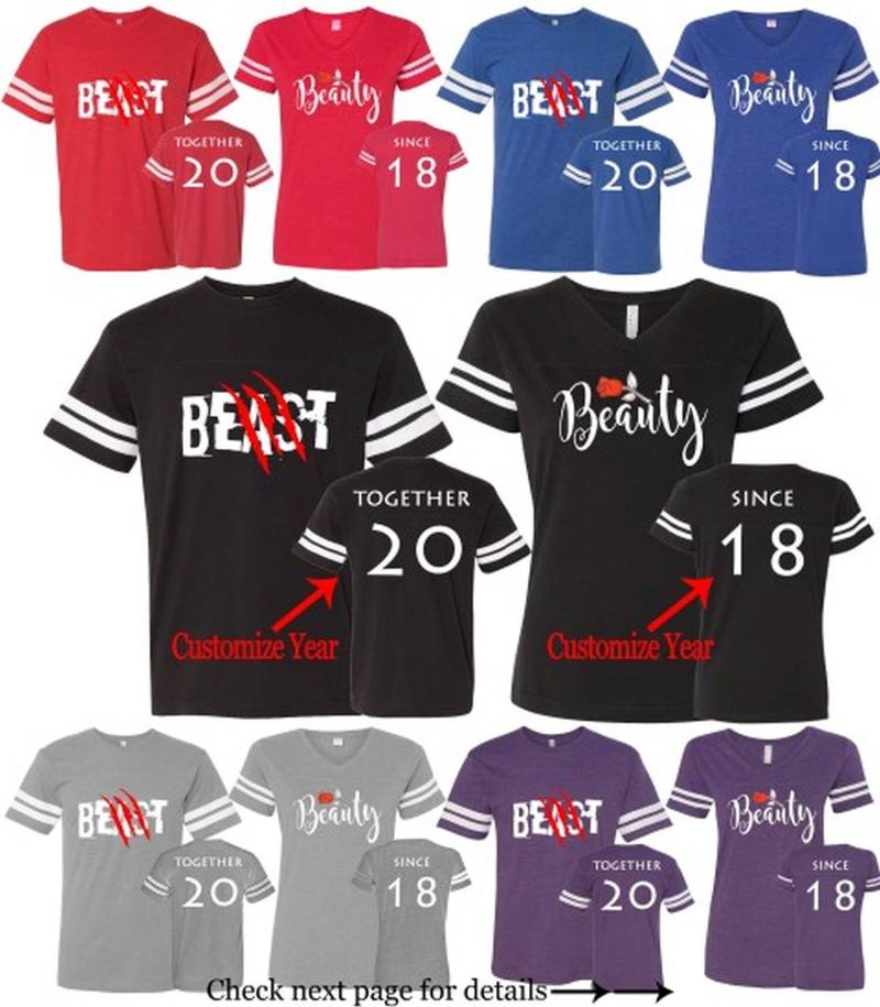 Die Schöne Und Das Biest Shirts Passende T-Shirts Zum Jahrestag von AprilsLittleBoutique
