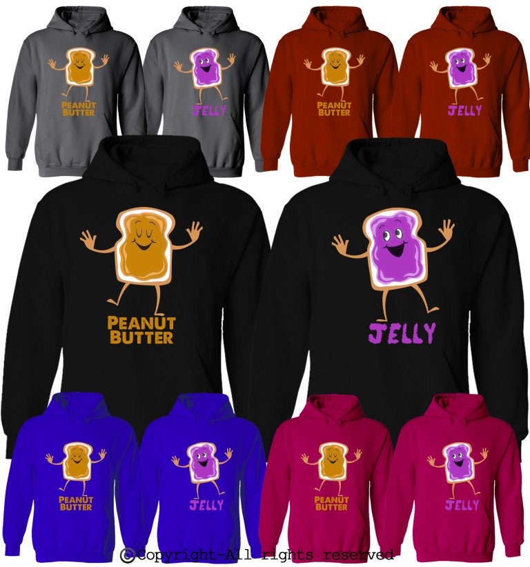 Peanut Butter Jelly Paar Hoodies Passender Pullover Set von AprilsLittleBoutique