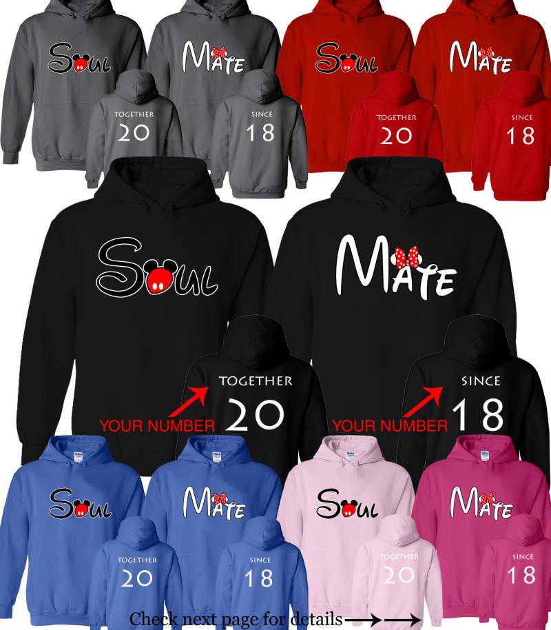 Soul Mate Passende Paar Hoodies Angepasst Jahresset von AprilsLittleBoutique