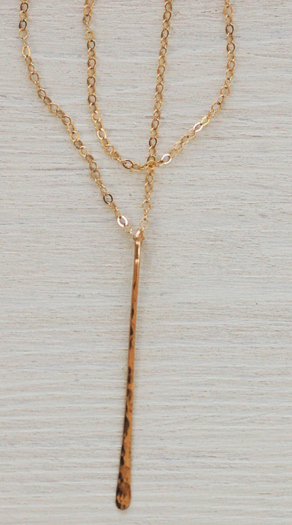 Bar Halskette, Dünne Halskette, Geschichtet Und Lang, Halskette, Minimalist Schmuck, Lange Halskette, Silber Halskette, Vertikale Halskette von AprilstudioShop