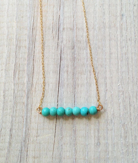 Türkis Kette, Türkis Kette Gold, Türkis Kette, Gold Kette, Silber Türkis Kette, Brautsjungfer Schmuck, Beste Freundin von AprilstudioShop