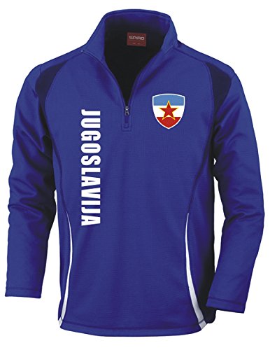 Aprom-Sports Jugoslawien Trainingstop - Fussball Sport - Blau (L) von Aprom-Sports