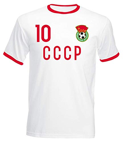 Aprom-Sports aprom CCCP Trikot UDSSR No.10 Russland - Retro Jersey, XL, Weiß von Aprom-Sports