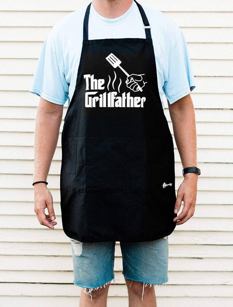 Grillfather Schürze/Lustige Parodie Geschenk Für Männer - Papa & Opa Große 1 Größe Passt Alle Mit Verstellbarem Hals Und Langen Taillenkrawatten von ApronMen