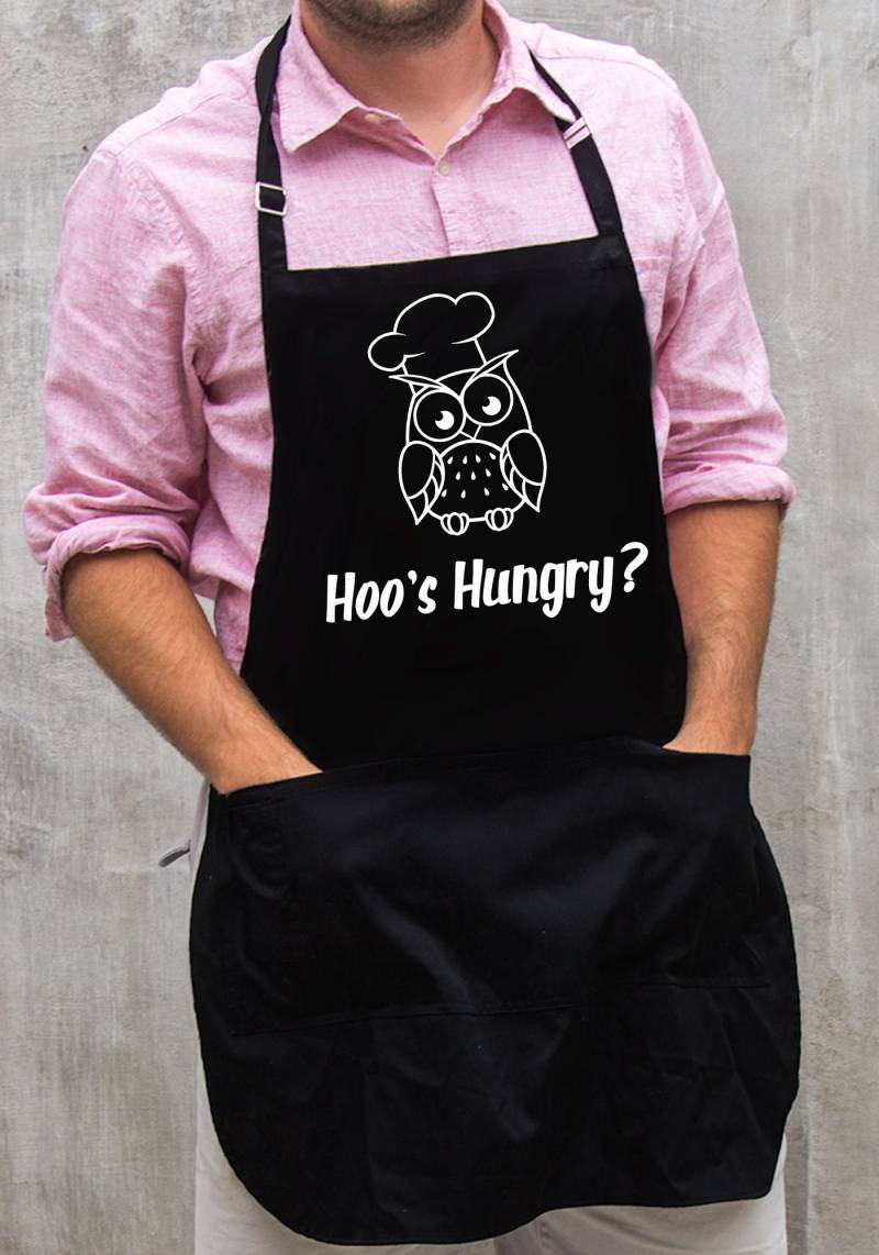 Hoos Hungry? - Schürze/Punny Grillschürze Für Männer Große Einheitsgröße Passend Alle Mit Verstellbaren Hals- Und Taillenbändern von ApronMen