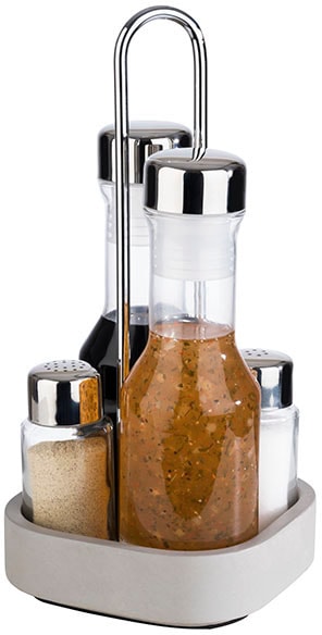 APS Menage-Set "Element" Betonsockel, inkl. Salz- & Pfefferstreuer von Aps