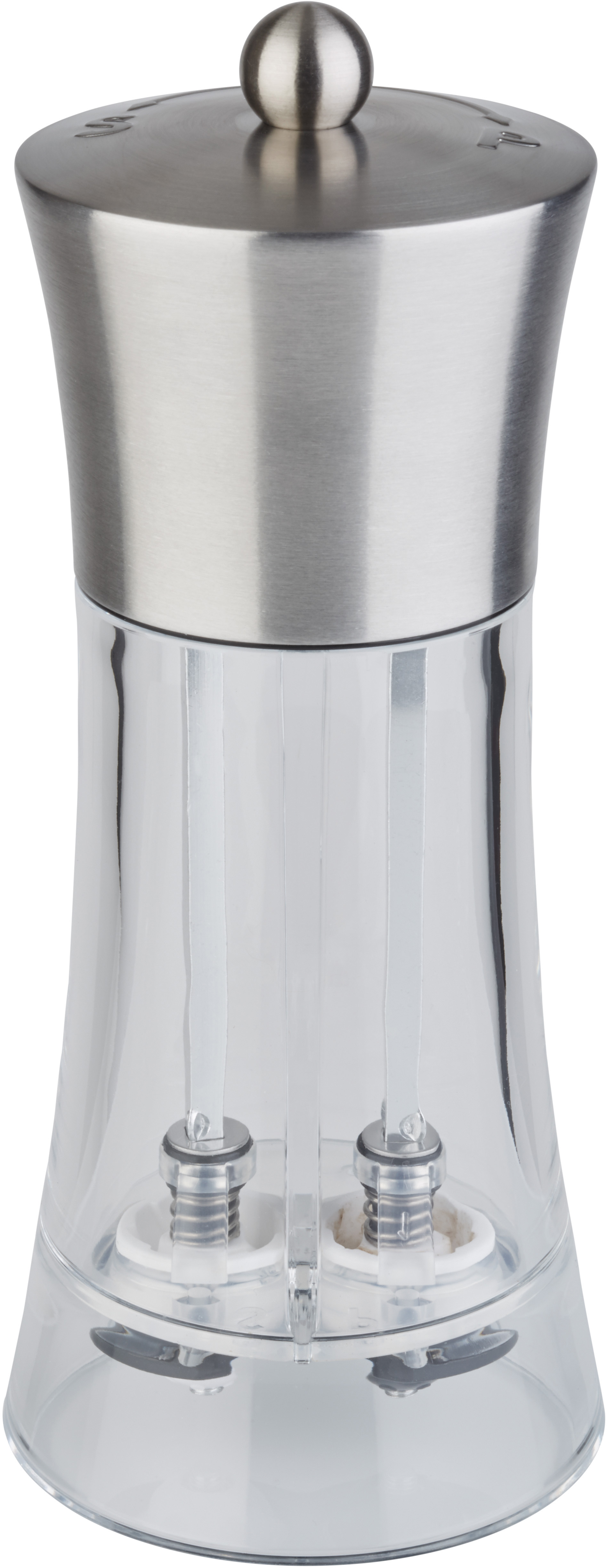 APS Salz-/Pfeffermühle 2in1, einstellbarer Mahlgrad, Edelstahl/Acrylglas von Aps