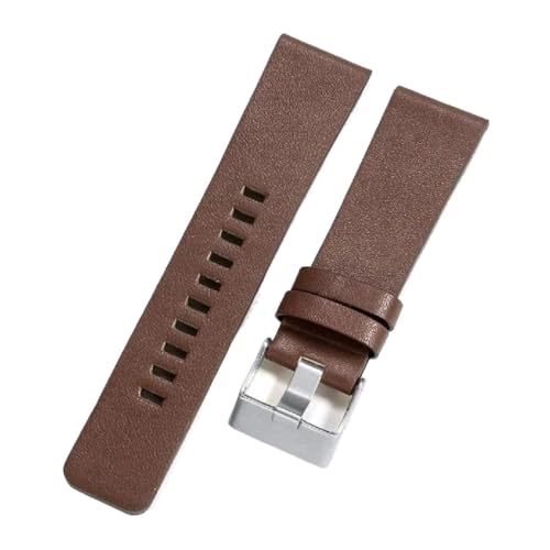 ApuaVireo&Co 22/24/26/28/30 mm Uhrenarmbänder aus schlichtem Rindsleder for Damen und Herren(Brown Steel,26mm) von ApuaVireo&Co