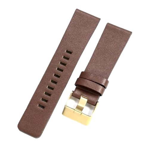 ApuaVireo&Co 22/24/26/28/30 mm Uhrenarmbänder aus schlichtem Rindsleder for Damen und Herren(Brown gold,22mm) von ApuaVireo&Co