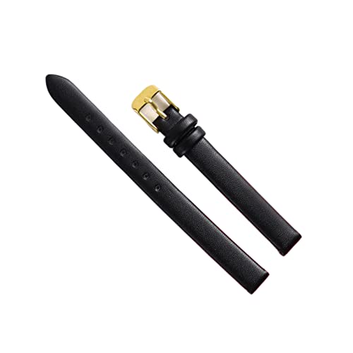 ApuaVireo&Co 8–22 mm Uhrenarmband aus vollnarbigem Rindsleder for Männer und Frauen. Allgemeines Ersatzarmband(Black gold,18 mm) von ApuaVireo&Co