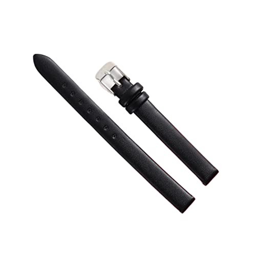 ApuaVireo&Co 8–22 mm Uhrenarmband aus vollnarbigem Rindsleder for Männer und Frauen. Allgemeines Ersatzarmband(Black silver,16 mm) von ApuaVireo&Co