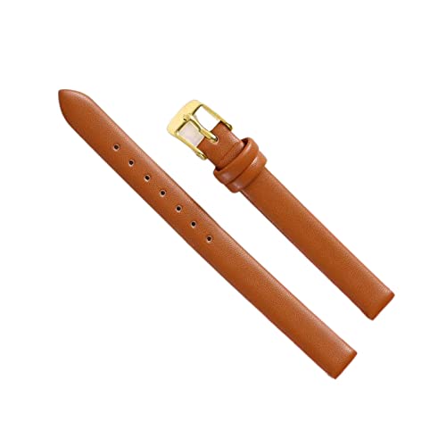 ApuaVireo&Co 8–22 mm Uhrenarmband aus vollnarbigem Rindsleder for Männer und Frauen. Allgemeines Ersatzarmband(Brown-1-Rose Gold,8 mm) von ApuaVireo&Co