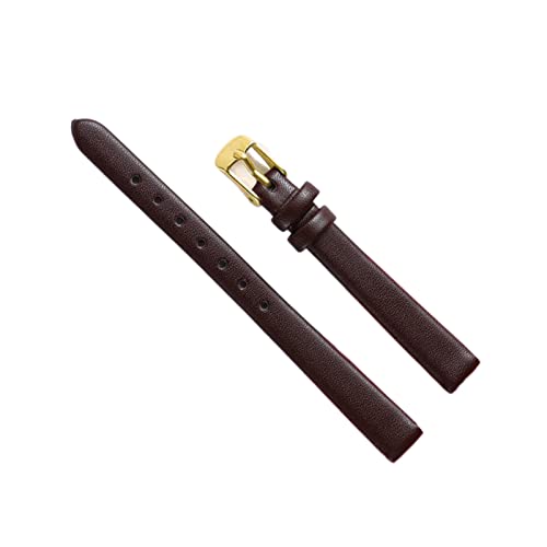 ApuaVireo&Co 8–22 mm Uhrenarmband aus vollnarbigem Rindsleder for Männer und Frauen. Allgemeines Ersatzarmband(Brown-2-Gold,8 mm) von ApuaVireo&Co