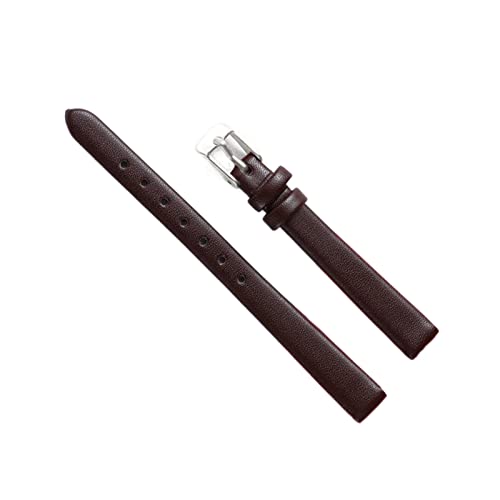 ApuaVireo&Co 8–22 mm Uhrenarmband aus vollnarbigem Rindsleder for Männer und Frauen. Allgemeines Ersatzarmband(Brown-2-Silver,14 mm) von ApuaVireo&Co