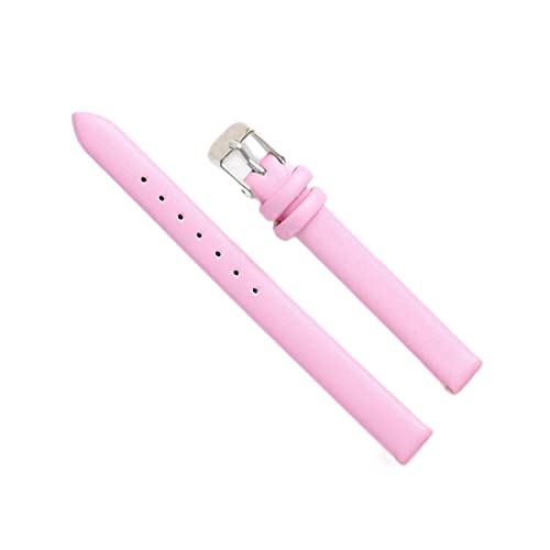 ApuaVireo&Co 8–22 mm Uhrenarmband aus vollnarbigem Rindsleder for Männer und Frauen. Allgemeines Ersatzarmband(Pink silver,20 mm) von ApuaVireo&Co