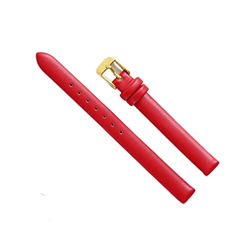 ApuaVireo&Co 8–22 mm Uhrenarmband aus vollnarbigem Rindsleder for Männer und Frauen. Allgemeines Ersatzarmband(Red gold,8 mm) von ApuaVireo&Co