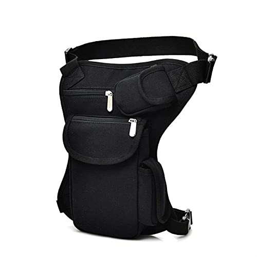 ApuaVireo&Co Drop Leg Bag Herren Damen Fanny Hüfttasche Oxford Outdoor Unisex Oberschenkeltasche Gürtel Sport Lauftasche(Black) von ApuaVireo&Co