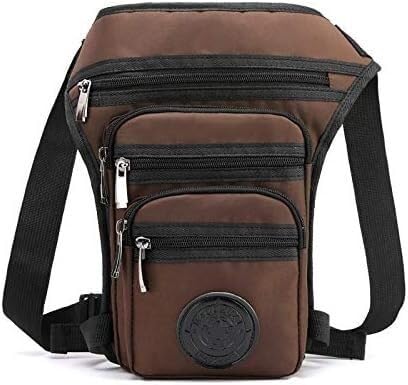 ApuaVireo&Co Drop Leg Bag Männliche Hüft-Oberschenkel-Gürteltasche Motorradfahrer Multi-Pocket-Umhängetaschen Männer Nylon Taillen-Beintasche(Deep Coffee) von ApuaVireo&Co